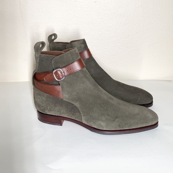 Carmina Other - Carmina Shoemakers Jodhpur Boots 865 Rain Men's UK 11 US 12 Gray Suede Buckle